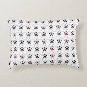 Laughing Soccer Ball Mascot Decorative Cushion