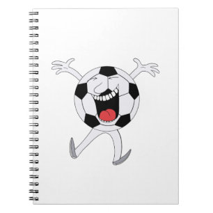 Laughing Soccer Ball Mascot Notebook