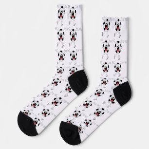 Laughing Soccer Ball Mascot Socks