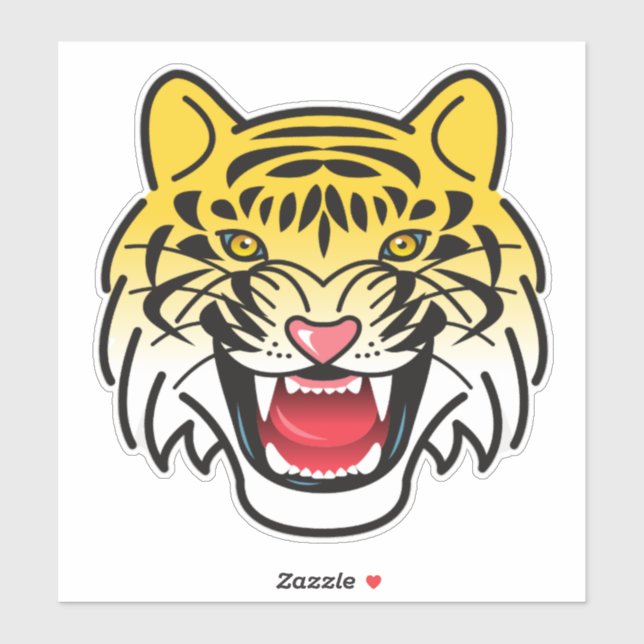 Laughing Tiger Face Artwork-21876 (Sheet)