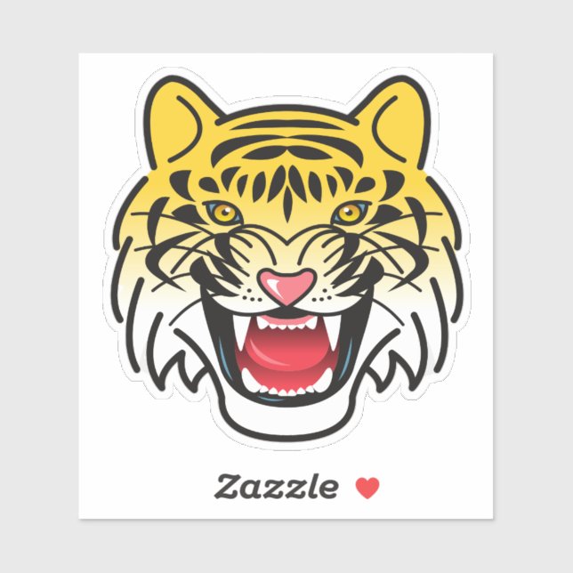 Laughing Tiger Face Artwork-21876 (Sheet)