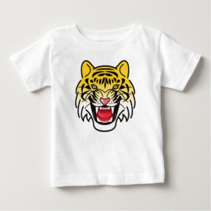 Laughing Tiger Face Artwork Baby T-Shirt