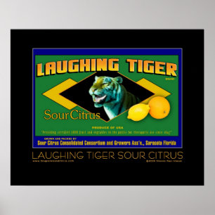 Laughing Tiger Sour Citrus fine art poster