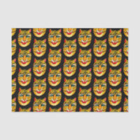 Laughing Tiger Watercolor Pattern Tissue Paper