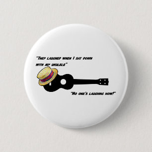 Laughing Ukulele 6 Cm Round Badge