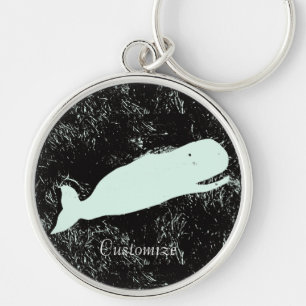 Laughing white whale Thunder_Cove Key Ring