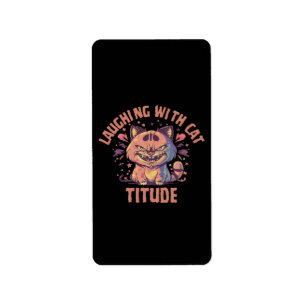 Laughing with Cat-titude Label