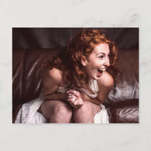 Laughing Young Actress Postcard