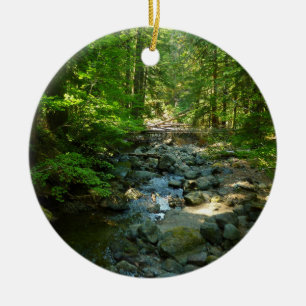 Laughingwater Creek at Mount Rainier National Park Ceramic Tree Decoration