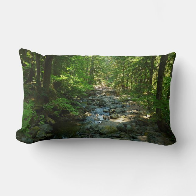 Laughingwater Creek at Mount Rainier National Park Lumbar Cushion (Front)