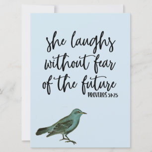 Laughs Without Fear Proverbs Greeting Card