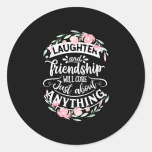 Laughter And Friendship Classic Round Sticker
