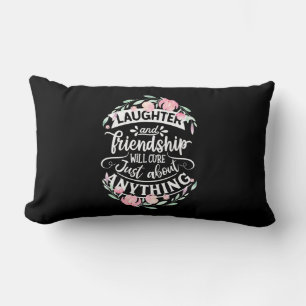 Laughter And Friendship Lumbar Cushion
