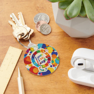 "Laughter and Love Entwined" Key Ring
