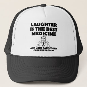 Laughter Best Medicine Your Face Funny Cap Hat