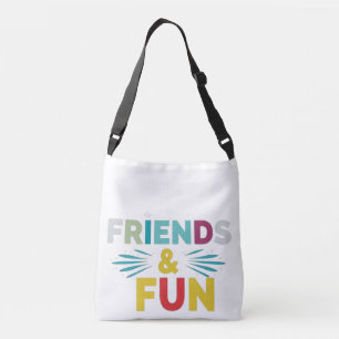 Laughter Guaranteed - "Friends & Fun" Multicolor Crossbody Bag