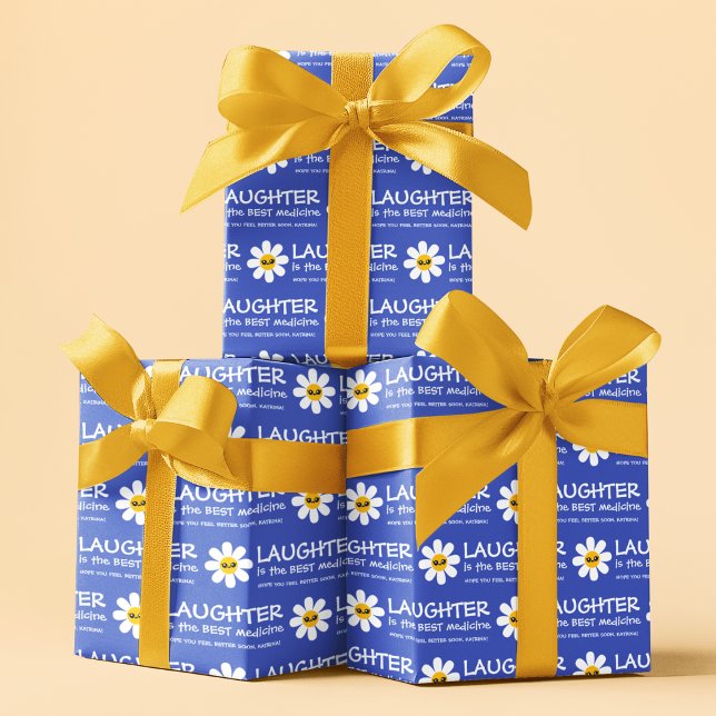 Laughter Is The Best Medicine Wrapping Sheets (Cheer someone up with these, "Laughter is the best medicine" wrapping paper sheets! )