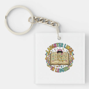 Laughter Lines in Ledger – Smart Humor T-Shirt Key Ring