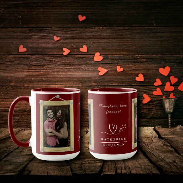Laughter, love, forever Couple Valentine Photo Mug (Creator Uploaded)