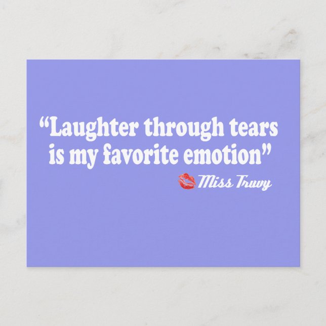 Laughter through tears postcard (Front)