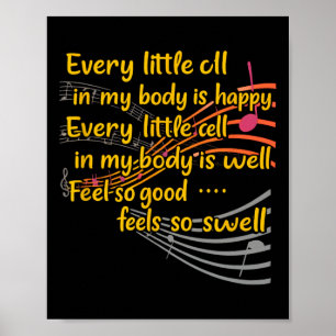 Laughter Yoga Every Little Cell Wellness Song Brea Poster