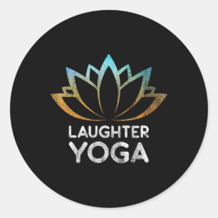 Laughter Yoga Laughing Classic Round Sticker