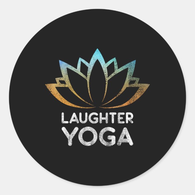 Laughter Yoga Laughing  Classic Round Sticker (Front)