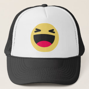LAUGHY FACE EMOJI TRUCKER HAT
