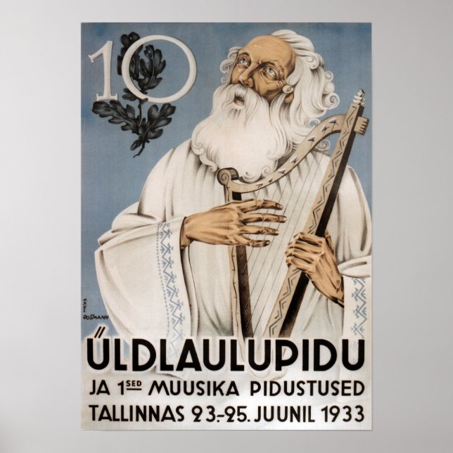 Laulupidu, Vanamuine Poster 1933 (Front)