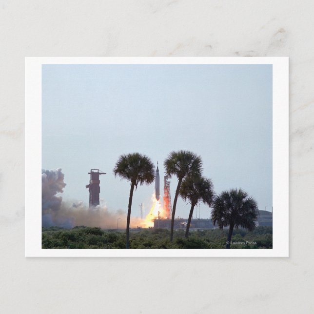 Launch of Mercury Atlas 9 rocket  Photograph Postcard (Front)