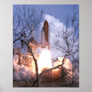 Launch of Space Shuttle Atlantis (STS-106) Poster