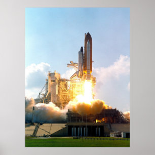 Launch of Space Shuttle Atlantis (STS-112) Poster