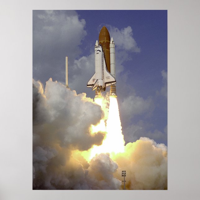 Launch of Space Shuttle Atlantis (STS-34) Poster (Front)