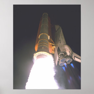 Launch of Space Shuttle Atlantis (STS-44) Poster