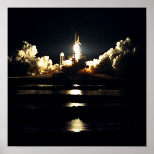 Launch of Space Shuttle Atlantis (STS-86) Poster