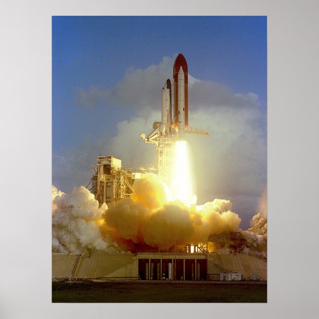 Launch of Space Shuttle Challenger (STS-7) Poster (Front)