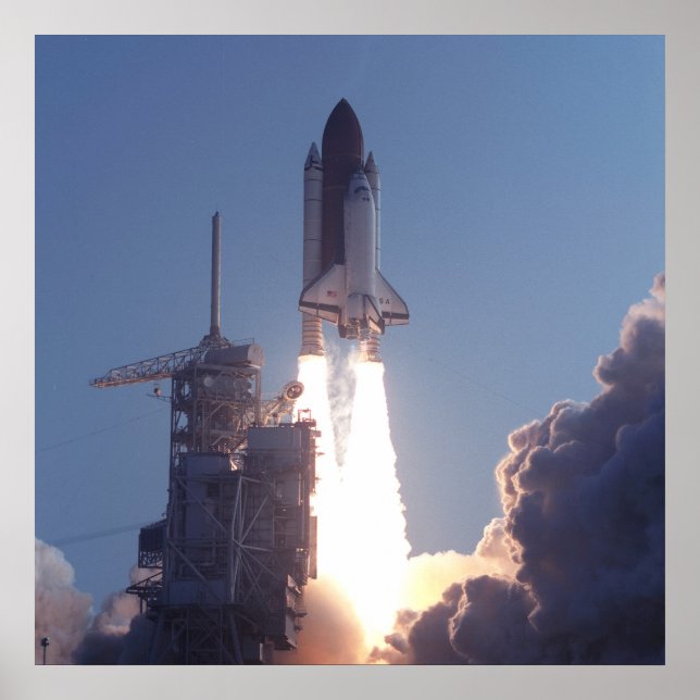 Launch of Space Shuttle Columbia (STS-28) Poster (Front)