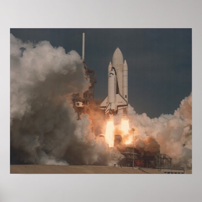 Launch of Space Shuttle Columbia (STS-2) Poster (Front)