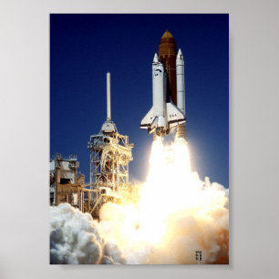 Launch of Space Shuttle Columbia (STS-52) Poster