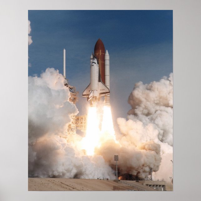Launch of Space Shuttle Columbia (STS-73) Poster (Front)
