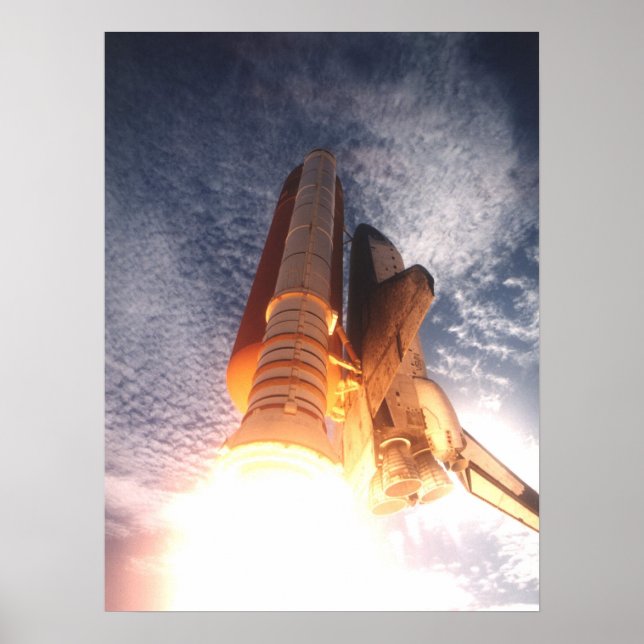 Launch of Space Shuttle Columbia (STS-73) Poster (Front)