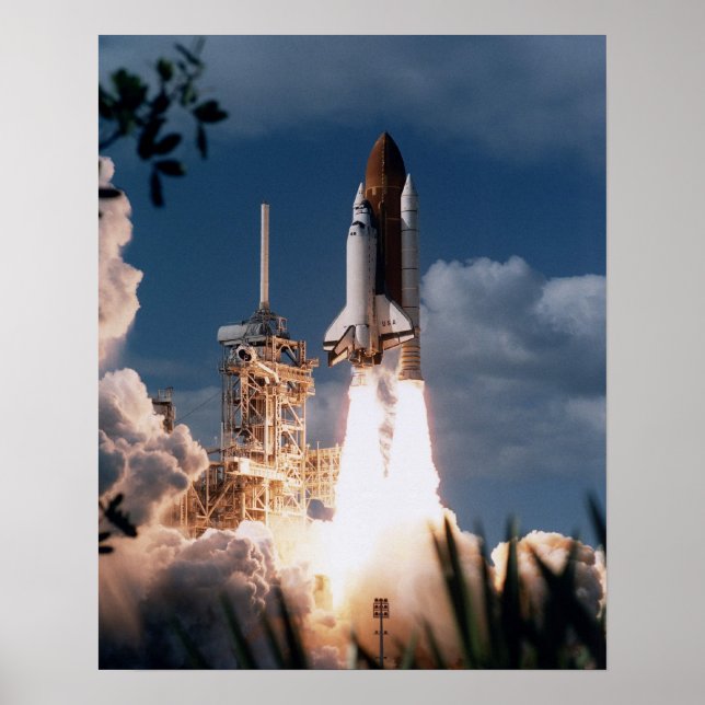 Launch of Space Shuttle Columbia (STS-80) Poster (Front)