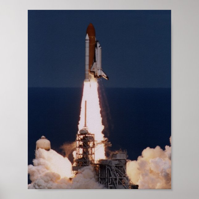Launch of Space Shuttle Columbia (STS-83) Poster (Front)