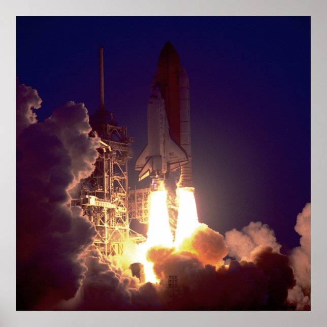 Launch of Space Shuttle Discovery (STS-96) Poster (Front)