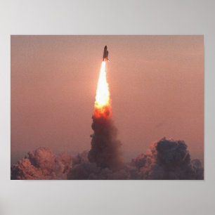 Launch of Space Shuttle Discovery (STS-96) Poster