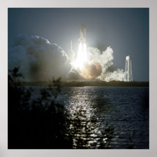 Launch of Space Shuttle Endeavour (STS-108) Poster