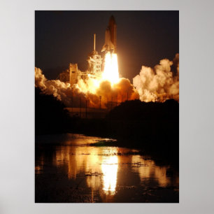 Launch of Space Shuttle Endeavour (STS-108) Poster