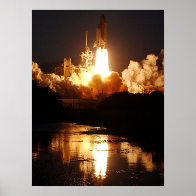 Launch of Space Shuttle Endeavour (STS-108) Poster (Front)