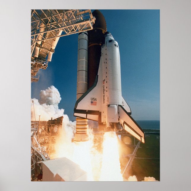 Launch of Space Shuttle Endeavour (STS-47) Poster (Front)