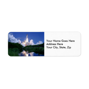 Launch of Space Shuttle Return Address Label